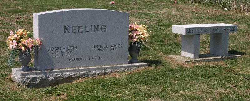 Family Headstone with Bench Memorial