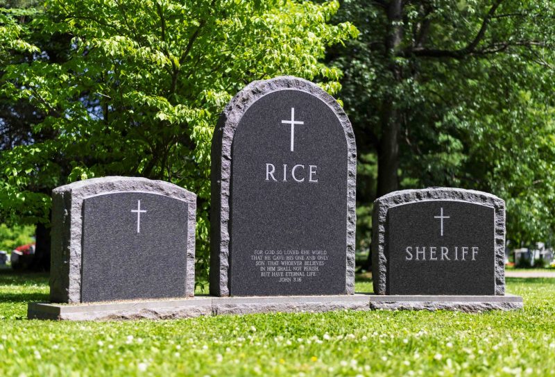 Rice Black Granite Memorial
