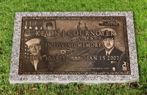 Cournoyer Military Bronze Flat Monument