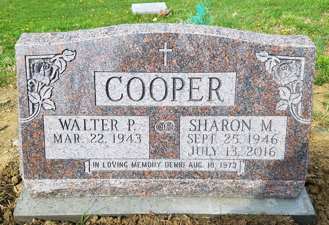 Cooper Red Granite Slant Memorial