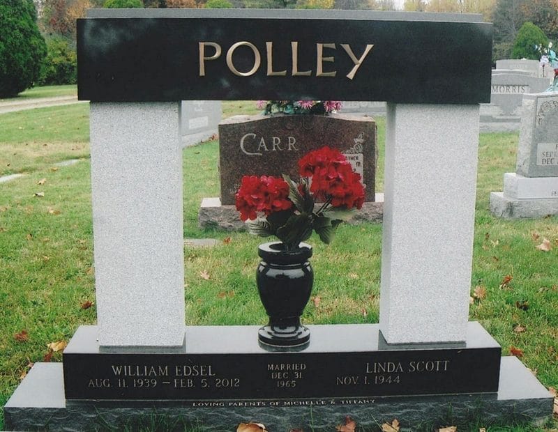 Polley Bronze Letters and Black Vase